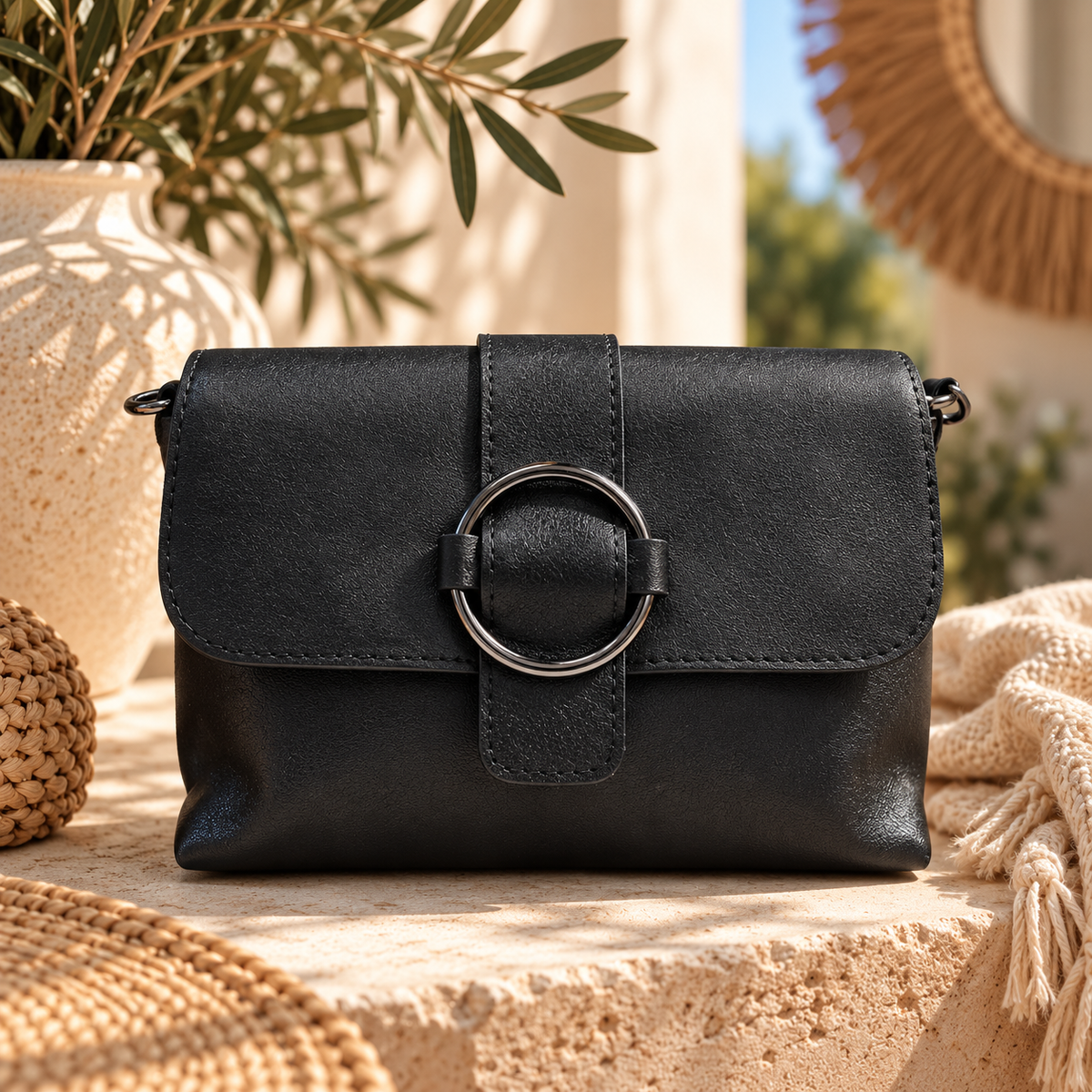 Nomade Nova ⭐ – Sac en cuir irisé à boucle