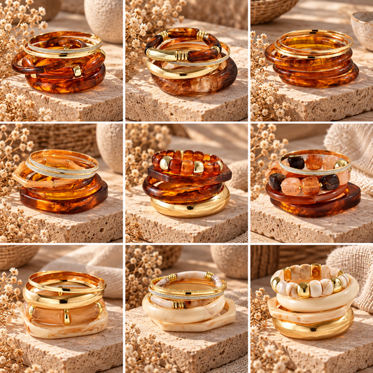 Bracelets Nomade – Set de bracelets effet résine