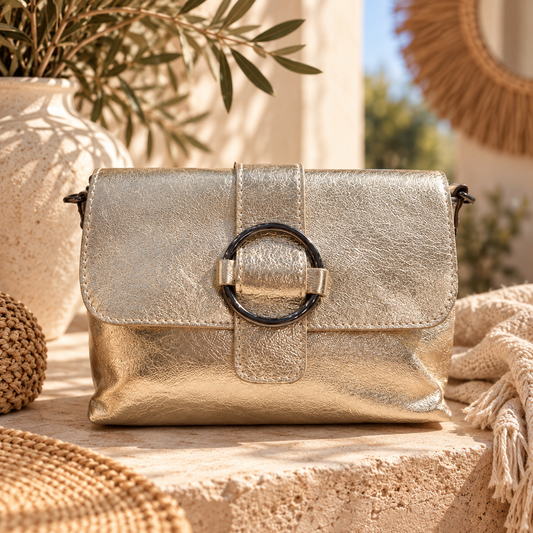 Nomade Nova ⭐ – Sac en cuir irisé à boucle