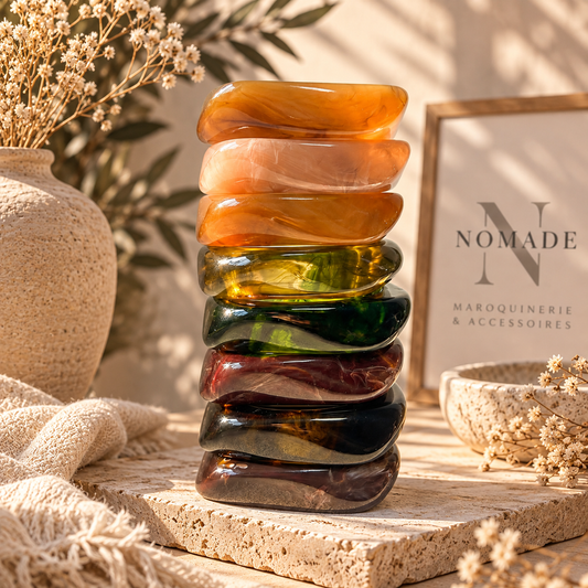 Jonc Nomade – Bracelet large résine